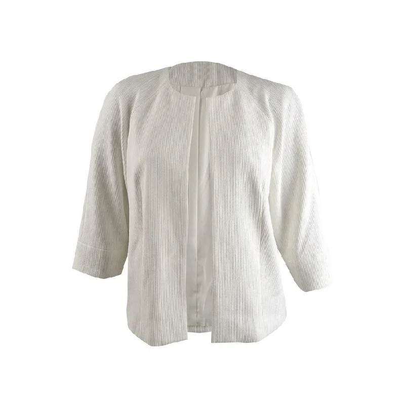 Comfortable Everyday Look Soft Fit Kasper Women's Metallic Flyaway Jacket