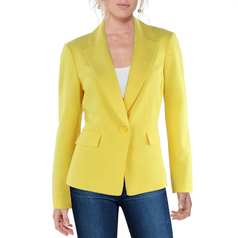 Le Suit Womens Solid  One-Button Blazer