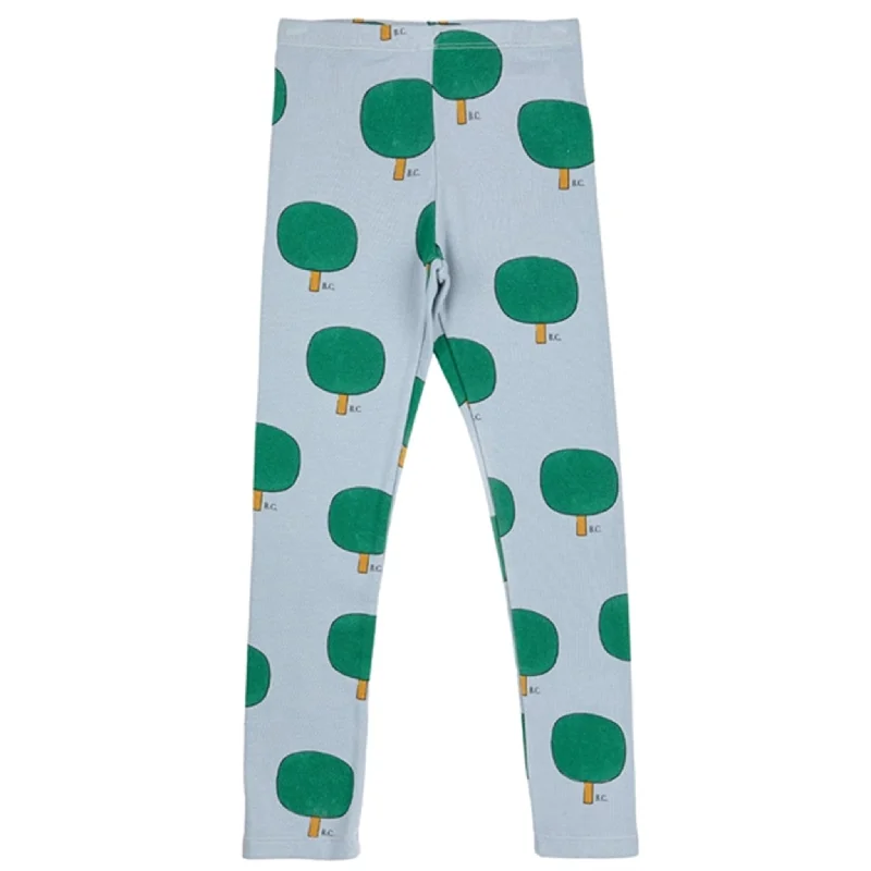 Bobo Choses Light Blue Green Tree Leggings AOP