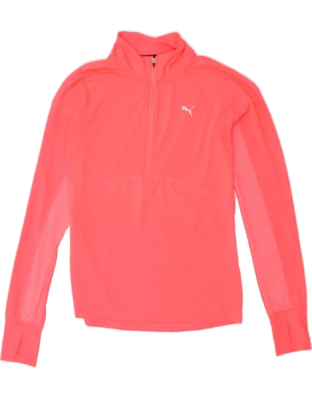 Relaxed Wear Fits Day-to-day Fashion PUMA Womens Running Zip Neck Pullover Tracksuit Top UK 14 Medium Pink Relaxed Wear Fits Day-to-day Fashion PUMA Womens Running Zip Neck Pullover Tracksuit Top UK 14 Medium Pink