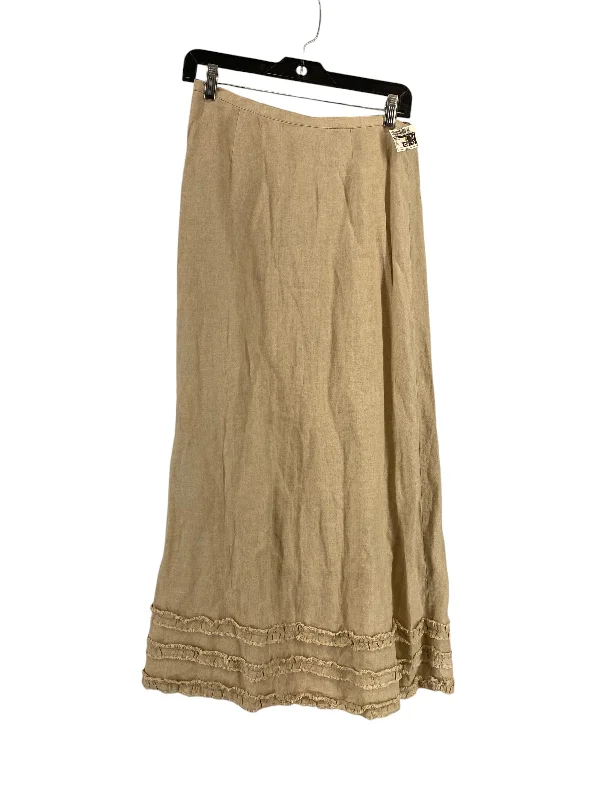 Soft-Fit Wear Trendy Casuals Skirt Maxi By Harolds In Tan, Size: M