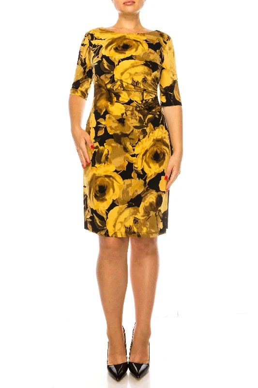 Connected Apparel TJR70751 - Floral Sheath Dress