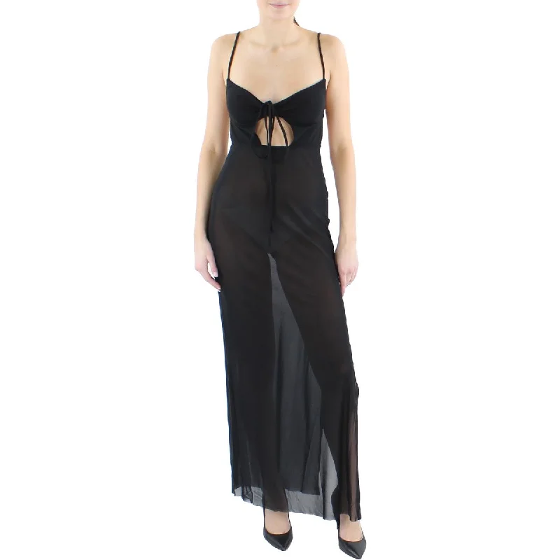 Relaxed and Fashionable Street Chic We Wore What Womens Mesh Sheer Maxi Dress