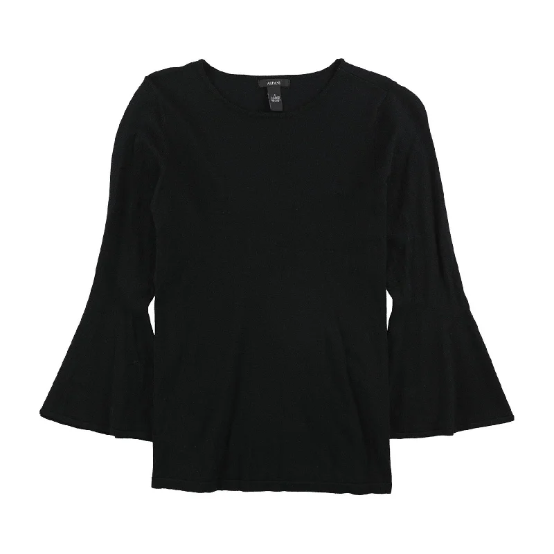 Relaxed Textiles Chic Comfort Alfani Womens Bell Sleeve Knit Sweater