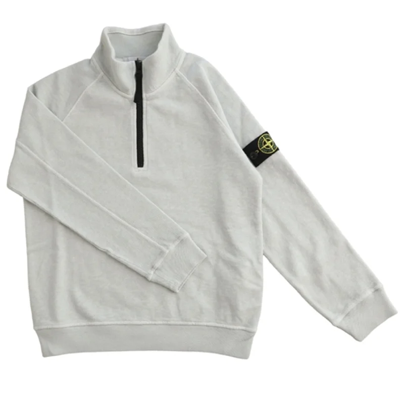 Relaxed Fit Choices Casual Wardrobe Stone Island Junior Sweatshirt Pearl Grey