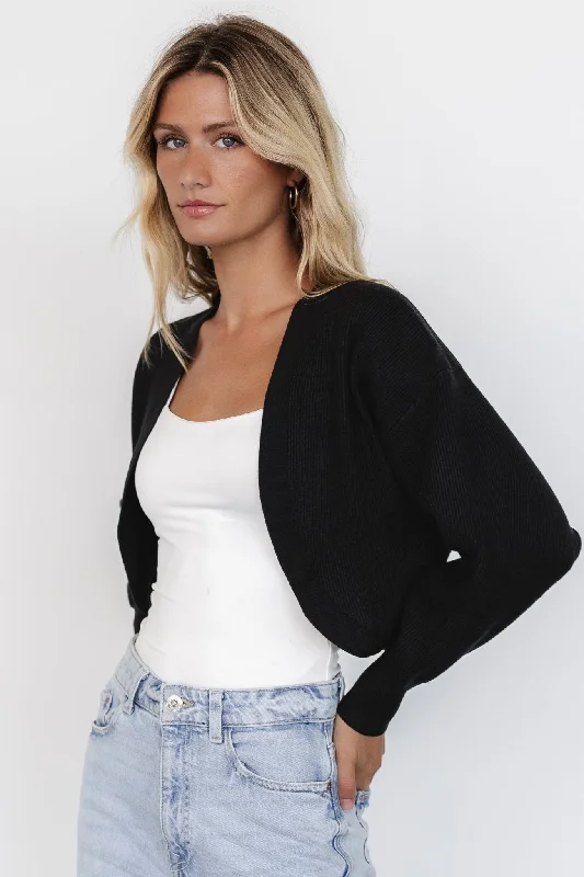 Comfortable Layered Styles Practical Layers Cecil Open Cardigan | Black