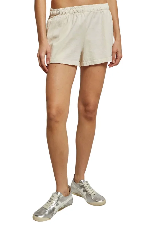 Chic Vibes Stylish Outfits Adia Supima Cotton Shorts In Sugar