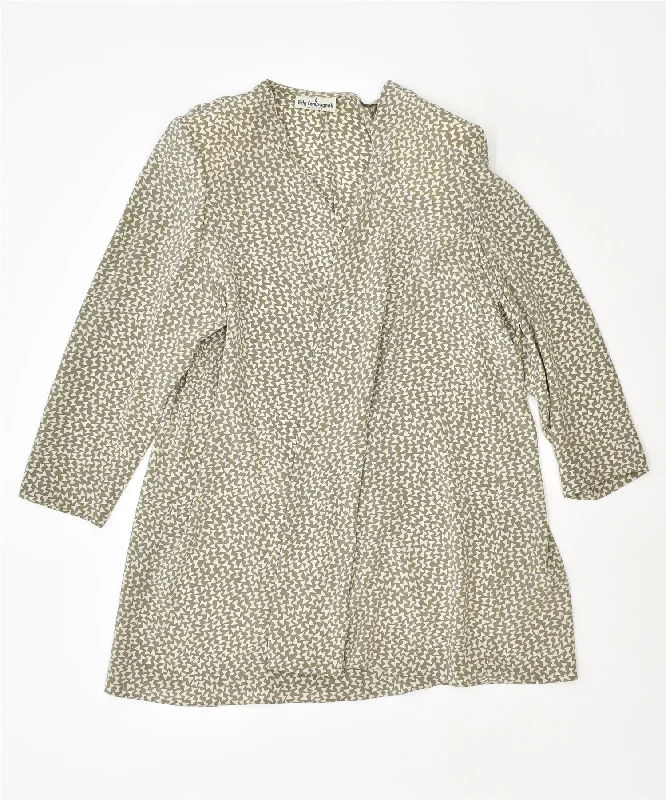 Comfy Daily Outfits Budgeted Fashion EDY CAPAGNOLI Womens Blazer Jacket UK 12 Medium Green Geometric Vintage