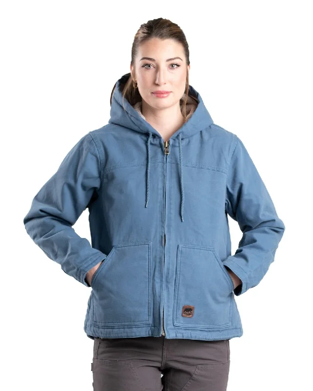 Relaxed Wear Fits Casual Comfort Women's Vintage Washed Duck Hooded Jacket