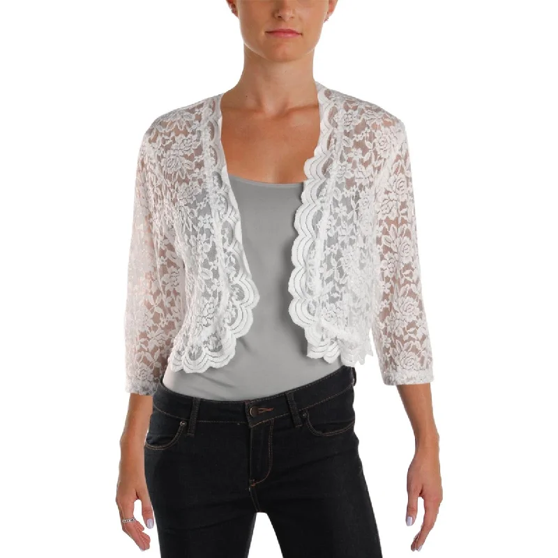 Connected Apparel Womens Lace Sheer Shrug