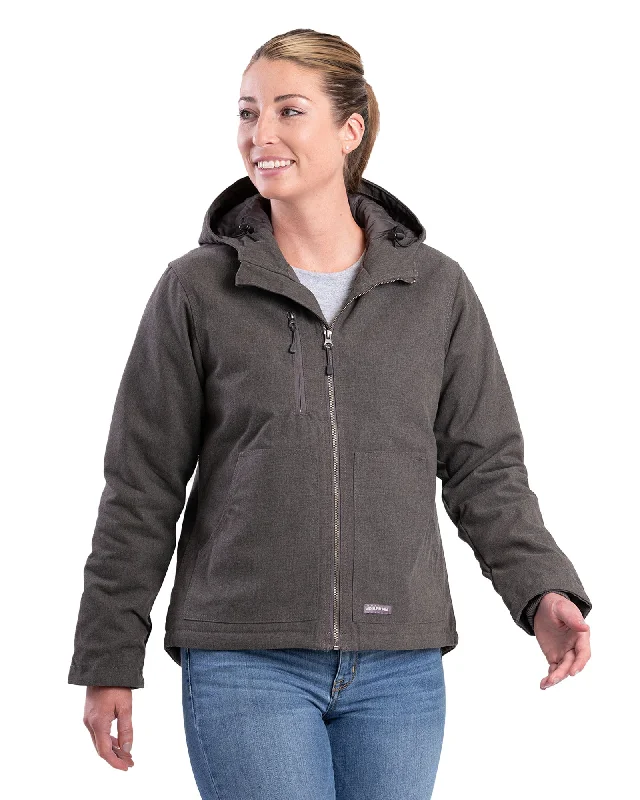 Cozy Wearable Styles Modern Comfortwear Women's Heathered Duck Hooded Jacket