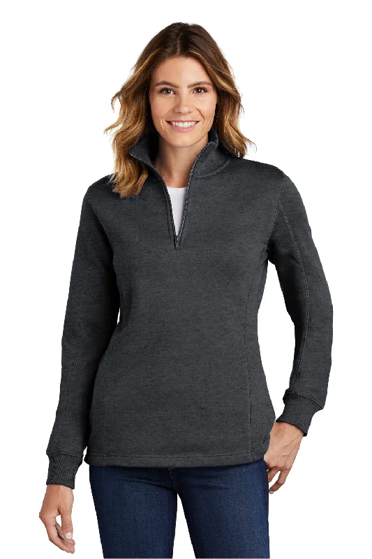Simple Wear Fits Affordable Comfort Sport-Tek Womens Shrink Resistant Fleece 1/4 Zip Sweatshirt - Heather Graphite Grey Simple Wear Fits Affordable Comfort Sport-Tek Womens Shrink Resistant Fleece 1/4 Zip Sweatshirt - Heather Graphite Grey