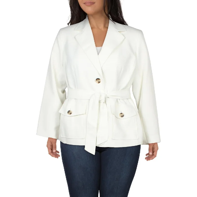 Le Suit Womens Plus Notch Collar Office Two-Button Blazer