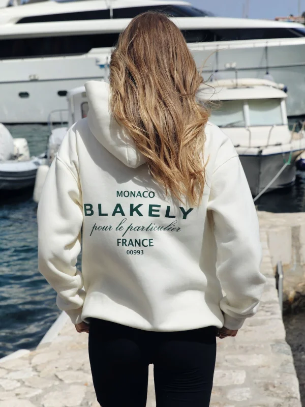 Practical Streetwear Chic Comfort Monaco Oversized Hoodie - Ivory