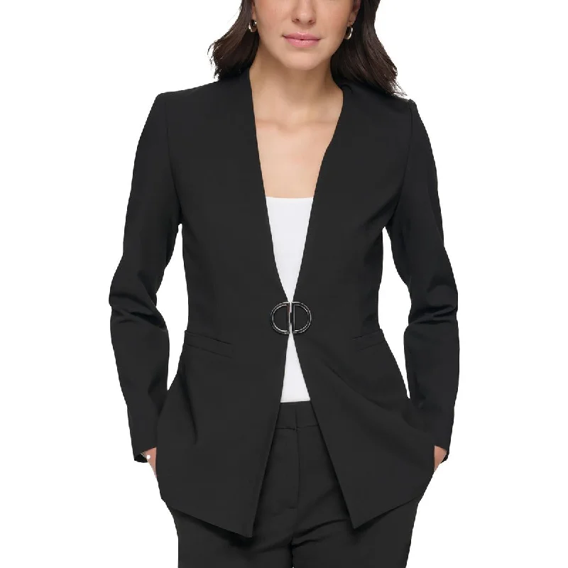 Effortless Chic Style Simple Comfort Look DKNY Womens Petites Suit Separate Work Wear Collarless Blazer Effortless Chic Style Simple Comfort Look DKNY Womens Petites Suit Separate Work Wear Collarless Blazer