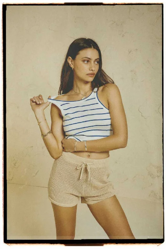 Comfortable Everyday Look Casual Comfort Organic Rib High Neck Tank Top