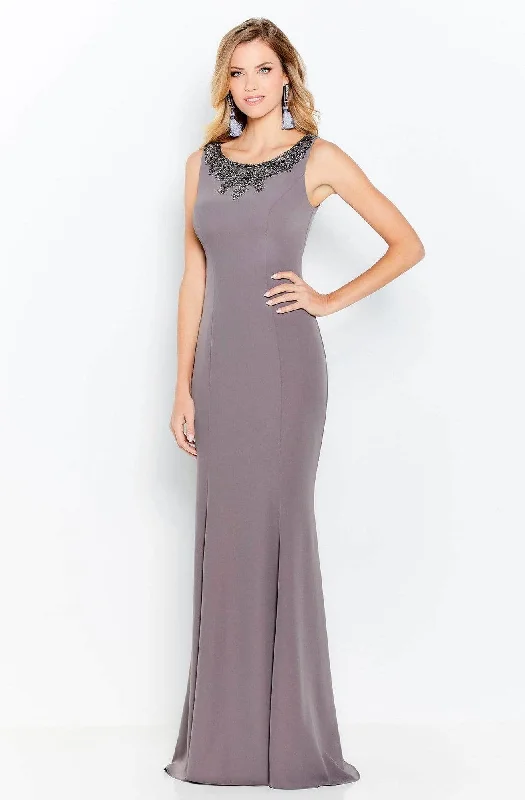 Cameron Blake - 120621 Beaded Sleeveless Long Dress