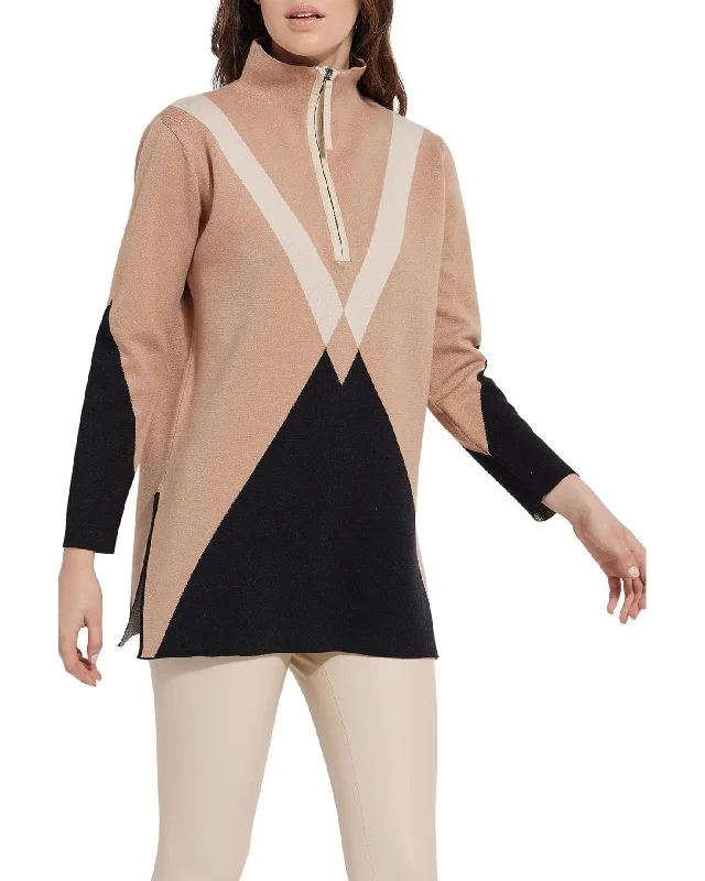 Cozy Fabric Fits Easy Fashion Lysse Paloma Pullover Sweater Placed Argyle