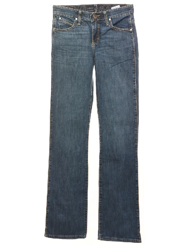 Versatile Comfort Pieces Soft Fashionwear Straight-Fit Distressed Wrangler Jeans - W28 L34