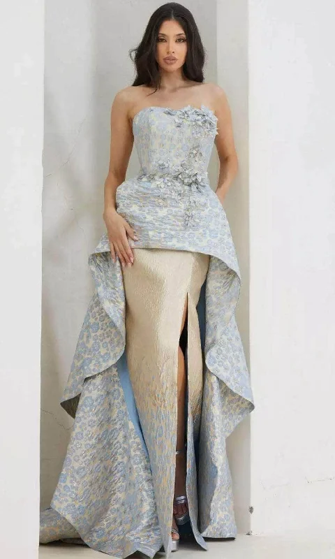 Casual Layers Warm Comfortwear Terani Couture 241E2486 - Strapless Floral Evening Dress Casual Layers Warm Comfortwear Terani Couture 241E2486 - Strapless Floral Evening Dress