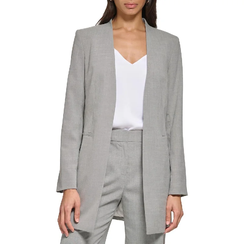Everyday Comfort Wear Chic Everyday Wear Calvin Klein Womens Collarless Business Open-Front Blazer Everyday Comfort Wear Chic Everyday Wear Calvin Klein Womens Collarless Business Open-Front Blazer