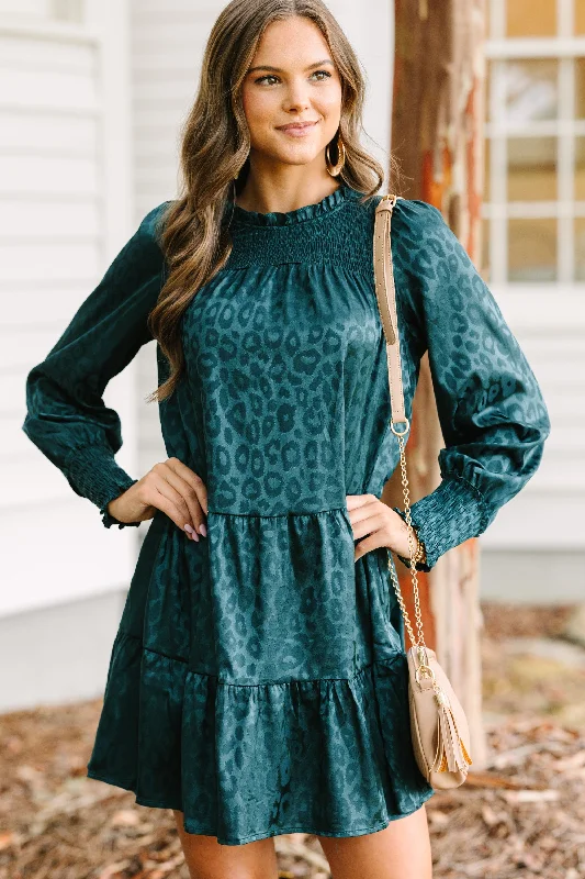 Comfy Fashion Trends Versatile Clothing Life's A Party Emerald Green Satin Leopard Dress Comfy Fashion Trends Versatile Clothing Life's A Party Emerald Green Satin Leopard Dress