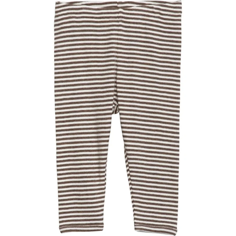 Soft Layers Clothing Chic Fit Serendipity Chestnut/Offwhite Baby Leggings Stripe