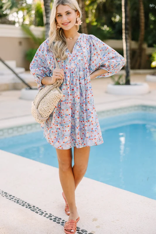 Comfy Clothing Choices Casual Looks Tell It All Light Blue Floral Babydoll Dress