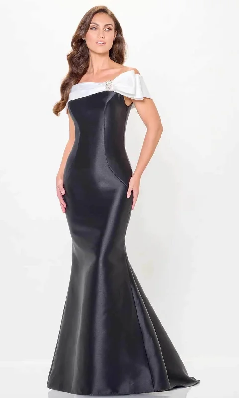 Street Comfort Clothing Budget Comfort Cameron Blake CB3247 - Bow Off Shoulder Evening Gown Street Comfort Clothing Budget Comfort Cameron Blake CB3247 - Bow Off Shoulder Evening Gown