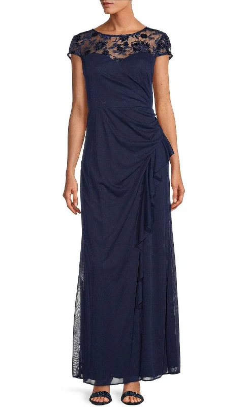 Simple Chic Wear Effortless Comfort Alex Evenings 81171507 - Embroidered Illusion Evening Dress Simple Chic Wear Effortless Comfort Alex Evenings 81171507 - Embroidered Illusion Evening Dress