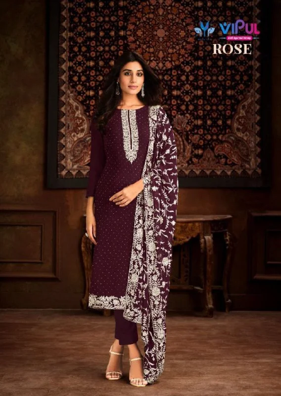 Comfortable Vibes Relaxed Pieces 5094 Heavy Georgette Stone work Designer Straight Cut Suit