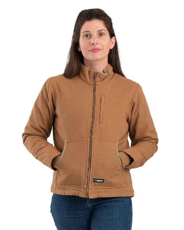 Warm and Soft Textiles Modern Comfort Women's Sherpa-Lined Softstone Duck Jacket