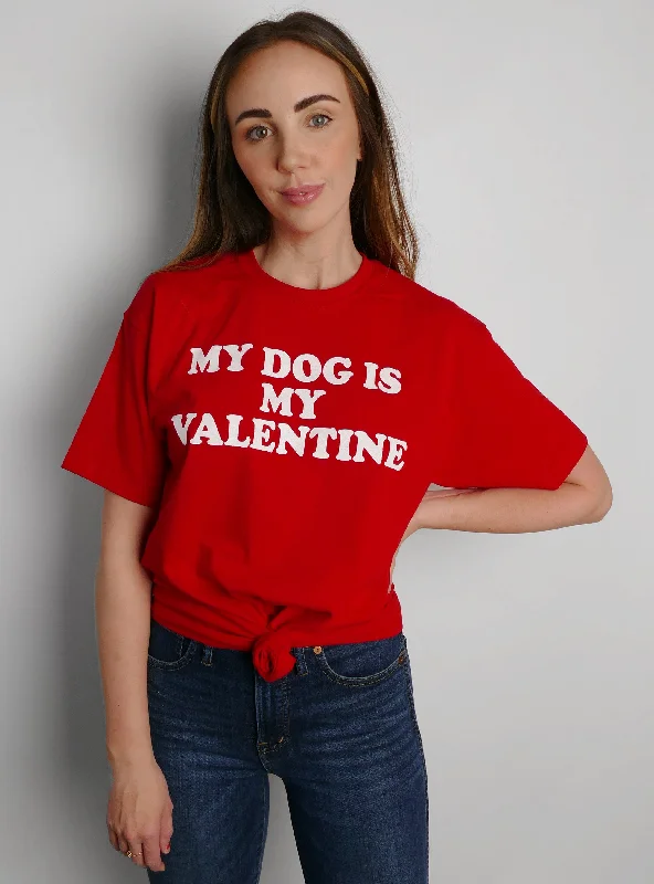 Simple Fashion Layers Stylish Outfits My Dog Is My Valentine Tee