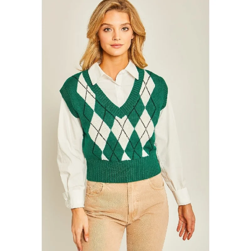Cozy Everyday Wardrobe Cozy Wearables Argyle Print Sweater Vest