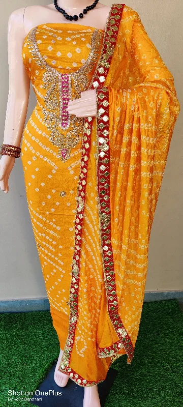 Effortless Wear Fits Fashionable Comfort KcPc New Art Silk Bandhani Gotapatti Work Salwar Suit KML Effortless Wear Fits Fashionable Comfort KcPc New Art Silk Bandhani Gotapatti Work Salwar Suit KML