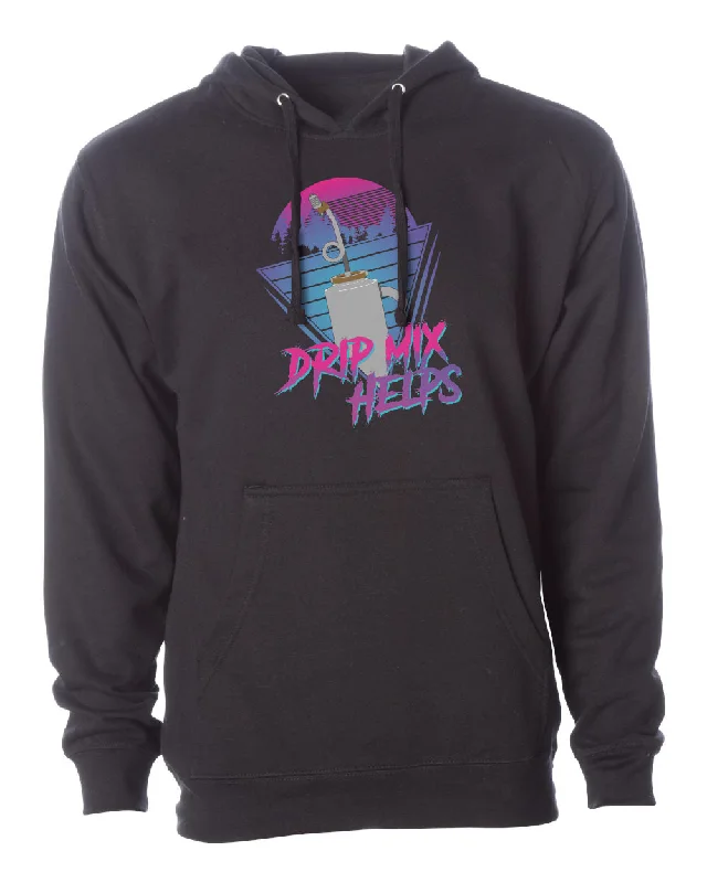 Budget-friendly Comfort Relaxed Outfits DRIP MIX HELPS - HOODIE BLACK