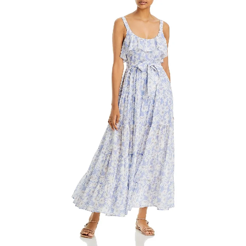 Casual Layers Budgeted Outfits Paige Womens Tevin Floral Print Long Maxi Dress