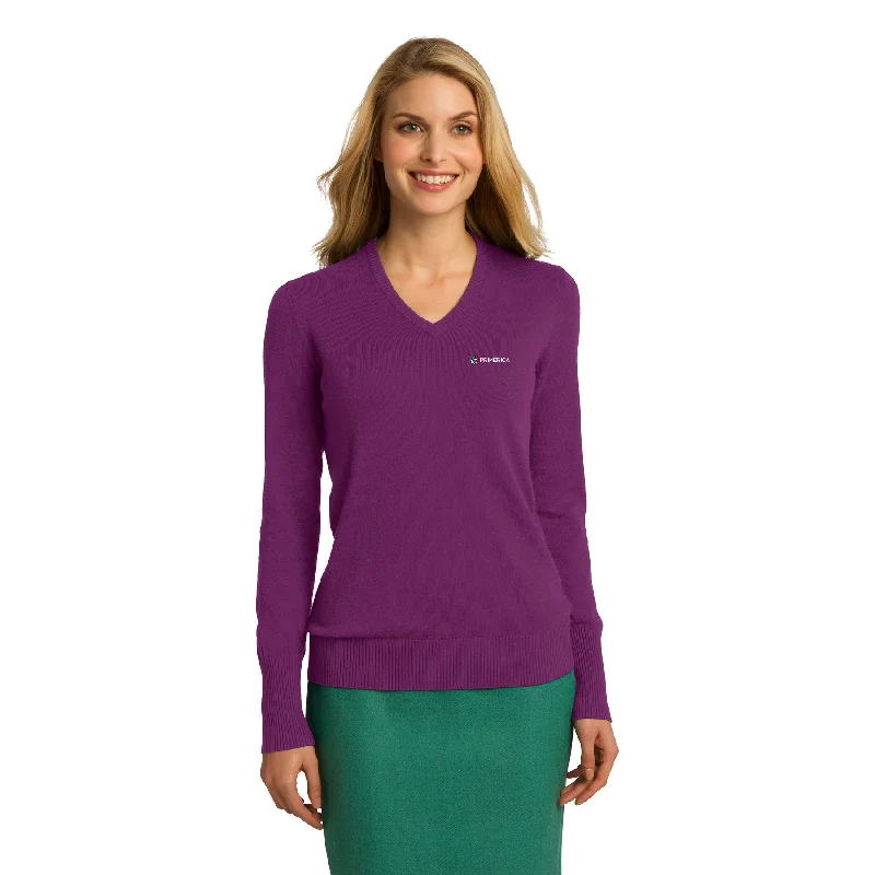 Soft-Fit Wear Relaxed Wardrobe Port Authority Ladies V-Neck Sweater