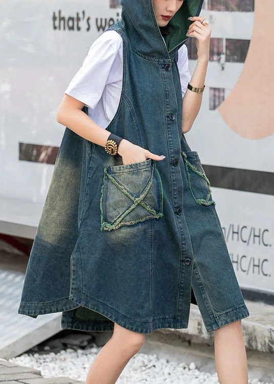 Comfy Fashion Trends Comfy Textiles Modern Green hooded Button Pockets Fall Top Sleeveless Waistcoat Comfy Fashion Trends Comfy Textiles Modern Green hooded Button Pockets Fall Top Sleeveless Waistcoat