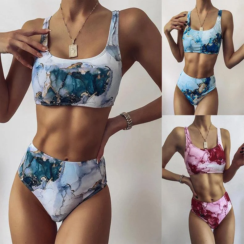 Budget-friendly Comfort Casual Looks Sexy Straps High Waist Bikini Swimsuits