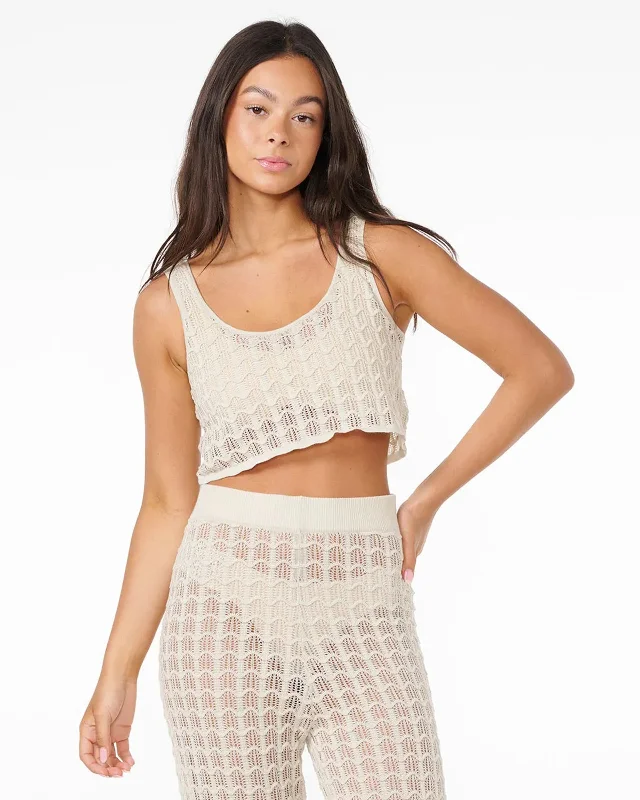 Simple Wear Fits Simple Comfort Look Santorini Sun Crochet Top
