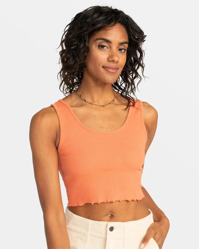Soft Comfortwear Soft Fashionwear Keep It Wavy Ribbed Tank Top