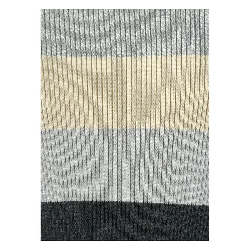 Stylish Comfort Look Chic Layers Karen Scott Women's Ribbed Mock-Neck Cotton Sweater (S, Neutral Combo)