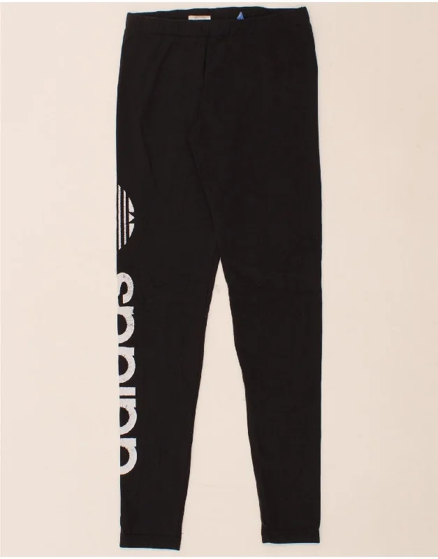 Trendy Cozy Apparel Cozy Essentials ADIDAS Womens Graphic Leggings UK 8 Small Black Cotton Trendy Cozy Apparel Cozy Essentials ADIDAS Womens Graphic Leggings UK 8 Small Black Cotton