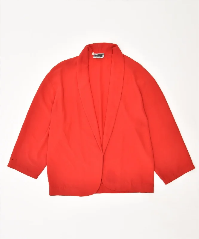 Fashionable Street Comfort Comfortable Layering LUISA SPAGNOLI Womens Blazer Jacket UK 14 Medium Red