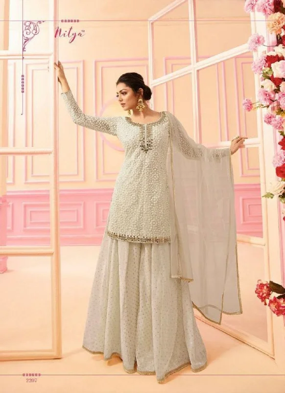 Comfy Clothing Choices Comfort Choices Nitya 2207 Heavy Net Mirror work and Embroidered Plazzo Suit Comfy Clothing Choices Comfort Choices Nitya 2207 Heavy Net Mirror work and Embroidered Plazzo Suit