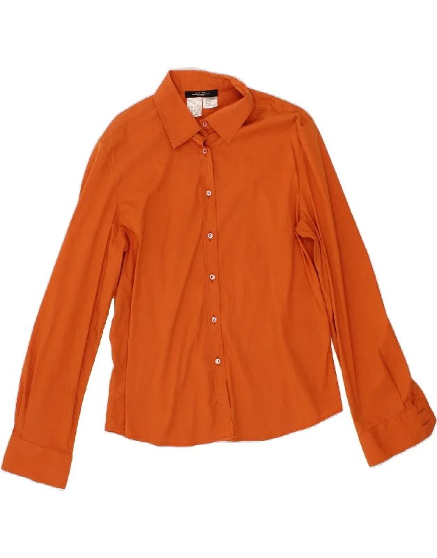 Comfy Daily Outfits Affordable Layers MAX MARA Womens Shirt UK 14 Large Orange Cotton