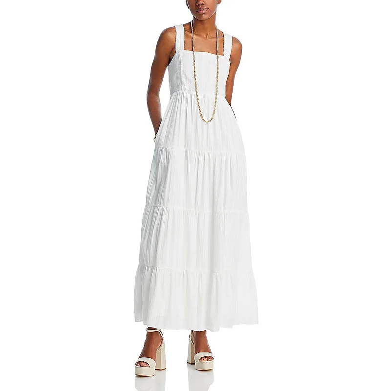 Fashionable Comfortwear Cool Comfort Style Paige Womens Tiered Layered Maxi Dress