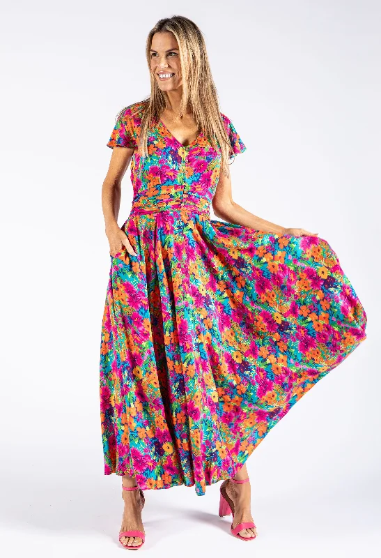 Comfy Daily Outfits Casual Layers Floral Bloom Dress