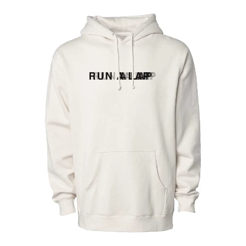 Run A Lap Blurred Hoodie - Bone/Black